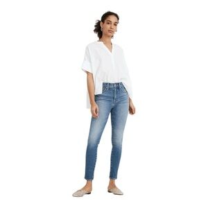 Madewell 10 Inch High Rise Skinny Crop Light Wash Blue Womens Size 29
